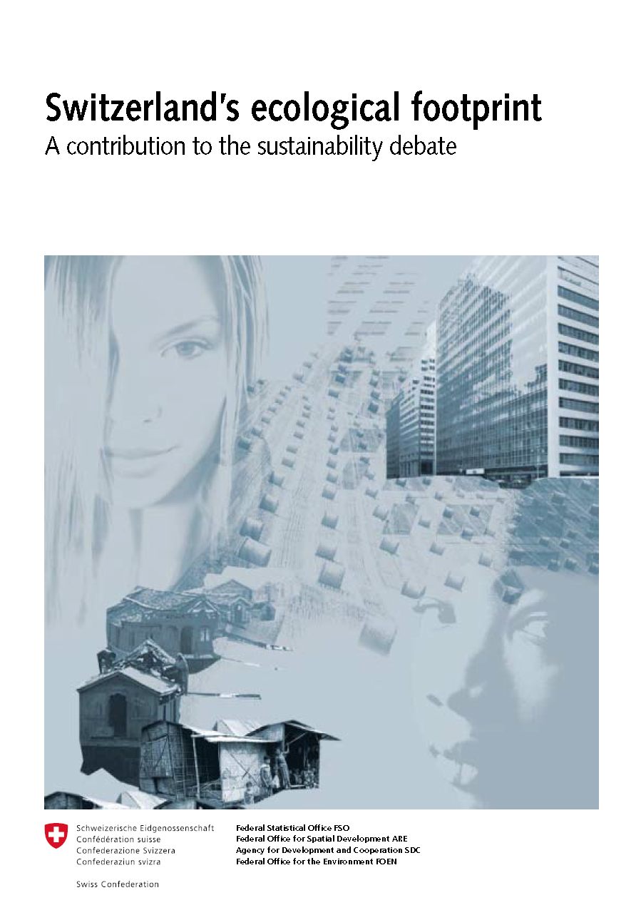 Cover image of "Switzerland's ecological footprint A contribution to the sustainability debate" report