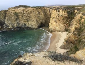 beach and cliff in portugal