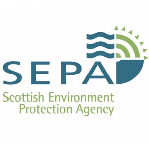 blue and green Scottish Environmental Protection Agency logo