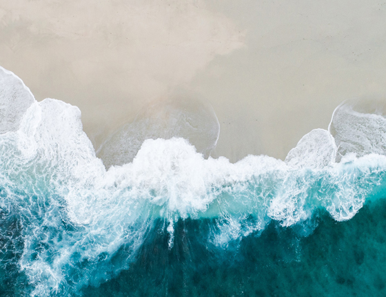 waves on beach