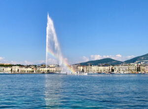 skyline of Lake Geneva