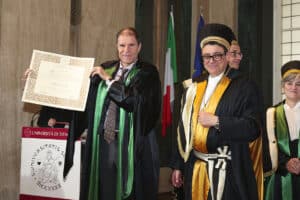 Mathis Wackernagel gets honorary degree from Siena University 2025
